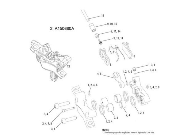 AVID Scheibenbremse "Code" Bremssattel (ab Mod. 11) Kolben Kit