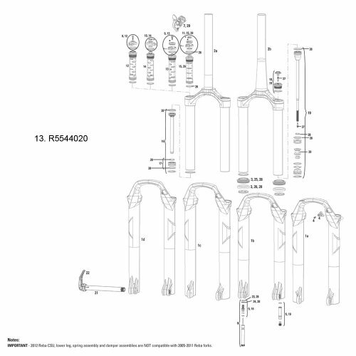 ROCKSHOX SID XX 2010 (32 mm) Druckstufe XX, schwarz