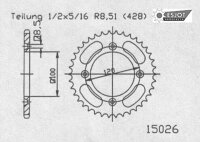 ESJOT Kettenrad "15026" 428, Aluminium 50...