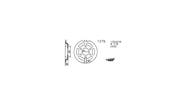 ESJOT Kettenrad "1379" 415, Stahl, schwa 44 Zähne