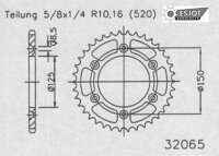 ESJOT Kettenrad "32065" 520, Aluminium,  39...