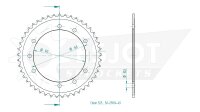 ESJOT Kettenrad "29014" 525, Stahl 45 Zähne