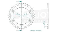 ESJOT Kettenrad "35016" 530, Stahl 38 Zähne