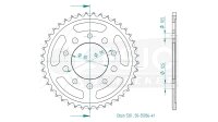 ESJOT Kettenrad "35036" 530, Stahl 41 Zähne