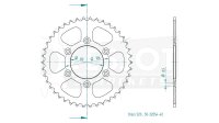 ESJOT Kettenrad "32054" 520, Stahl, schw 42...