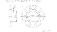 ESJOT Kettenrad "35037" 530, Stahl, schw 36...