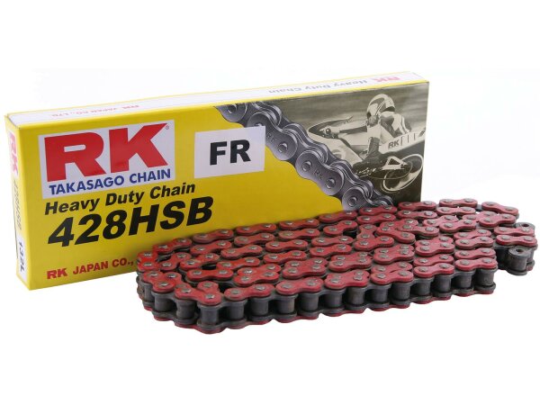 RK Kette "428HSB" (1/2x5/16) verstärkt,  138 Glieder rot