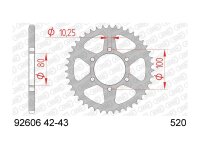 AFAM Kettenrad "92606" 520, Stahl, silbe 43...