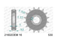 AFAM Antriebsritzel "21602" 530, Stahl g 16...