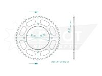 ESJOT Kettenrad "13012" 420, Stahl, schw 50...