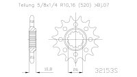 ESJOT Antriebsritzel "32153" 520 Stahl R 17...