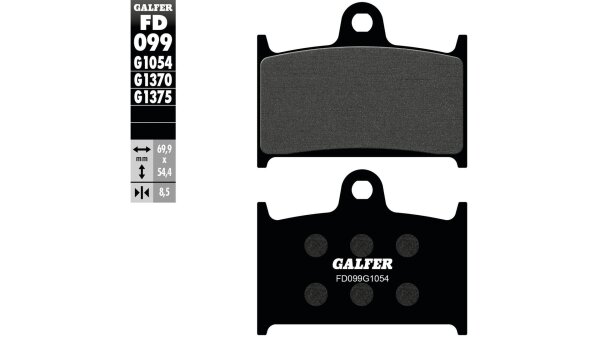 GALFER Bremsbelag "FD099" Satz G1054, Organis