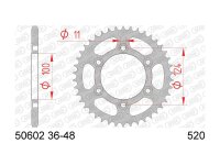 AFAM Kettenrad "50602" 520, Stahl, silbe 42...