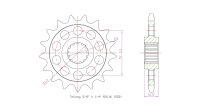 ESJOT Antriebsritzel "32172" 520, Stahl  16...