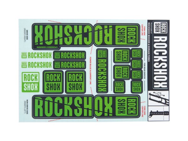 ROCKSHOX Dekorsatz Passend für Decal Kit für Ø 35  grün