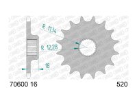 AFAM Antriebsritzel "70600" 520, Stahl 16...