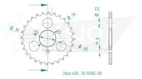 ESJOT Kettenrad "15065" 428, Stahl, schw 28...