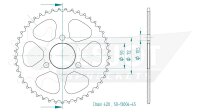 ESJOT Kettenrad "13004" 420, Stahl, schw 47...