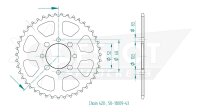 ESJOT Kettenrad "13009" 420, Stahl 41...