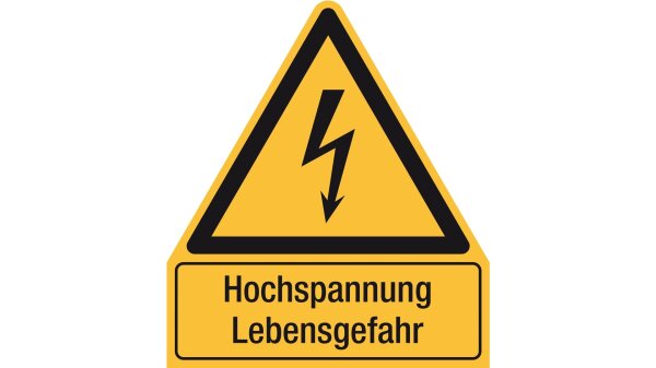 MARAHRENS Warnschild "Hochspannung Lebensgefahr" 2 PVC