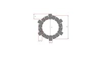 Kupplungslamelle Ausführungen: V = Volll V, Maße (AxBxCxDxE): 72,2 x 98,7 x 13,5 x 17 x 9,6 mm, Stärke: 3,5 mm