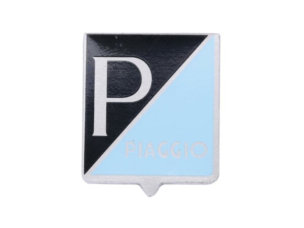 CIF Plakette "Piaggio" Aluminium, zum Kl 25 x 28 mm