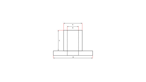 SPEC-X Stützhülse Stahl Maße (AxBxCxD): 9,9 x 6,9 x 11,5 x 23,8 mm