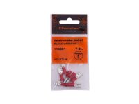 Flachsteckhülse Teilisolierter Quetschve Querschnitt: 0,25 - 1,0 mm², Steckermaß: 6,3 x 0,8 mm, rot (DRESSELHAUS) Abgabe nur in Packung zu 7 Stück, Preis per Packung