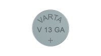 VARTA Batterie Knopfzelle, im Blister, f V13GA / LR44 (1,5 V, 125 mAh), Alkali Mangan Ø 11,6 mm, Höhe 5,4 mm, 1er Blister