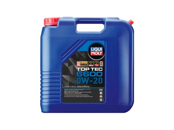 LIQUI MOLY Motoröl "Top Tec 6600" SAE 0W 20 l Kanister