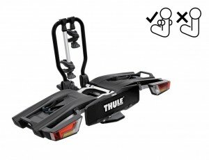 THULE Heckträger "EasyFold XT 2" Für 2 F Ausführung: Fix4Bike (Kupplungsgehäuse mit exakter Passform für Fix4Bike Anhängekupplungen) 