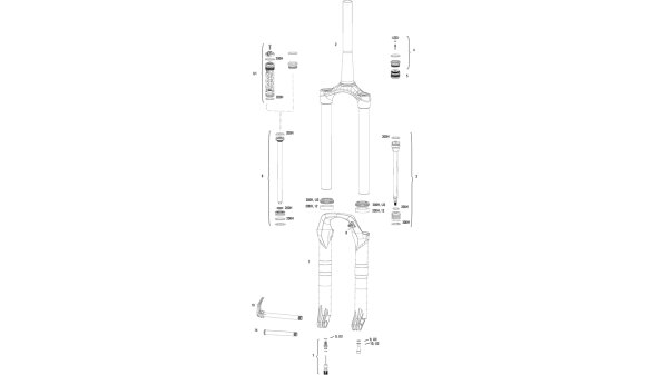 ROCKSHOX "Reba 26" A1-A2 (2020-2021) Federeinheit Solo Air, 100 mm