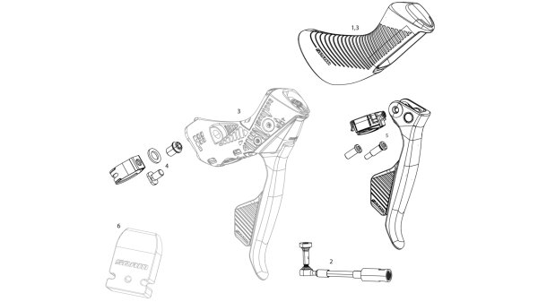 SRAM Scheibenbremse "Red AXS / Force AXS Bremsleitungsanschluss Stealth-a-majig