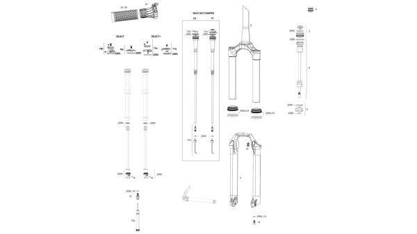 ROCKSHOX Federgabel SID Select / Select+ / Ultimat 100 mm