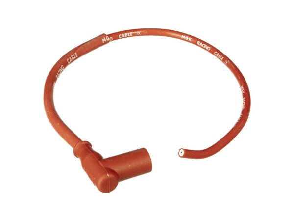 NGK Zündkerzenstecker Wasserdicht, Pheno NGK CR 4, (10er + 12er + 14er), 90°, rot, mit Kabel (50 cm), Länge: 4,9 cm, Höhe: 4,6 cm