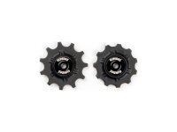 ELVEDES Schaltrollen-Set Mit Edelstahlku kompatibel mit Shimano 9-, 10-, 11-fach MTB + Road, SRAM X0, X9, X7 9-fach MTB (ab 2011), SRAM X0, X9, X7 10-fach MTB, SRAM Apex, Rival, Force 10-fach Road, Campagnolo 11-fach Road, 2x11 Zähne