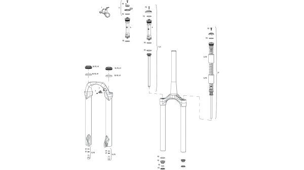 ROCKSHOX "Judy Silver TK" A1-A3 (2018+)  Ölabstreifringe 5 mm, Beutel zu 20 Stück