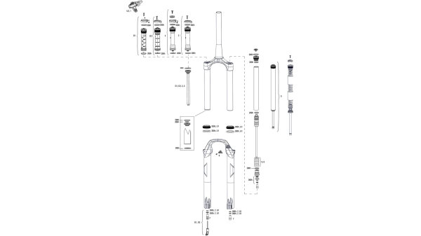 ROCKSHOX "Recon TK / RL" B1 (2020) Druckstufe RL, 1,0 mm Gewindesteigung, für Fernbedienung, 10 mm Zugweg