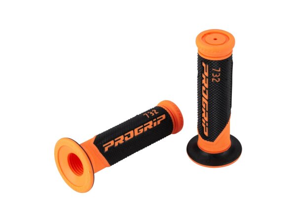 PROGRIP Griffgummi "732" Typ: Road, Scoo orange / schwarz fluo, geschlossen