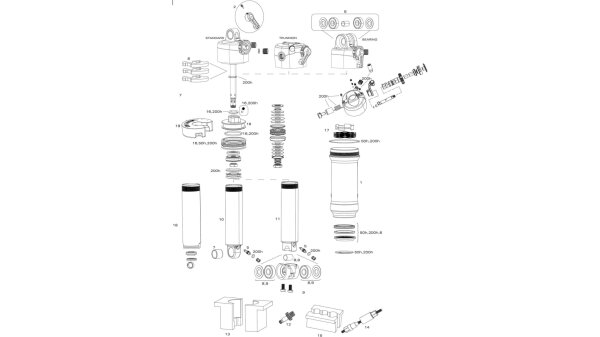 ROCKSHOX Deluxe RT3 A1-A2 (2017-2018) Hubbegrenzungsschraube Standard / Bearing