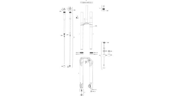 ROCKSHOX "BoXXer" C1 (Mod. 2019+) Befestigung für Bremsleitung, grau