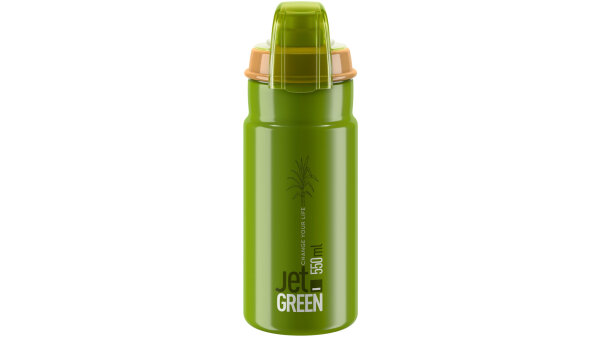 ELITE Trinkflasche "Jet Green + Jet Gree 550 ml, olive mit Schutzkappe