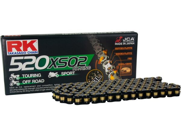 RK Kette "BL520XSO2 Black Sale" (5/8x1/4) RX-Ring  118 Glieder Ni