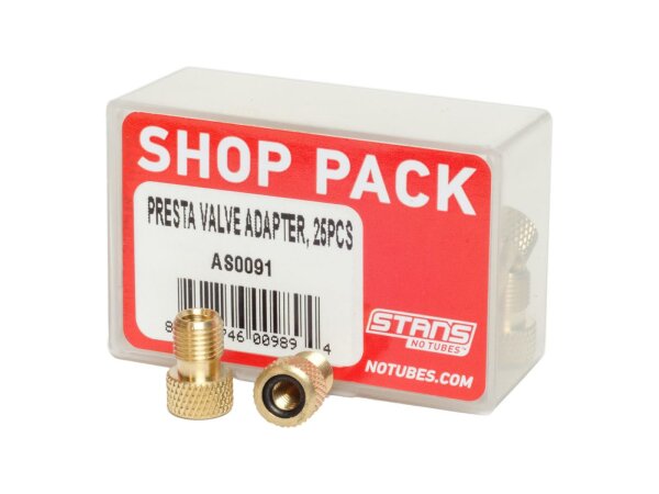 STANS NOTUBES Ventiladapter "Presta" Ad Shop-Box à 25 Stück