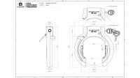 TRELOCK Rahmenschloss "RS 481 XXL" 92 mm breiter D NAZ, nicht abz