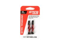 STANS NOTUBES Ventil SB-verpackt, Alumi 35 mm, rot