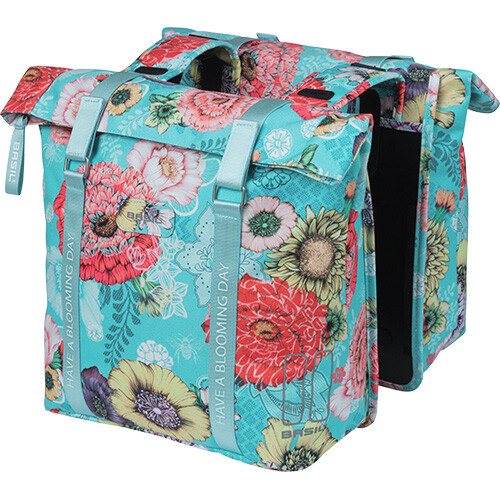 BASIL Doppeltasche "Bloom Field" Volumen: 35 l, Ma sky blue