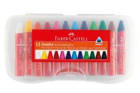 FABER CASTELL Wachsmalkreide Jumbo 12er Kunststoffetui