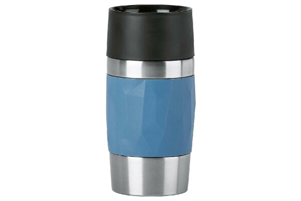 EMSA Isolierbecher Travel Mug Compact 0,3l Manschette blau