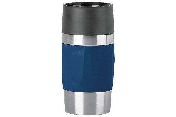 EMSA Isolierbecher Travel Mug Compact 0,3l Manschette dunkelblau